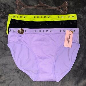 Juicy Couture bikini style panties! Super stretchy βjuicyβ logo on waist! NWT!